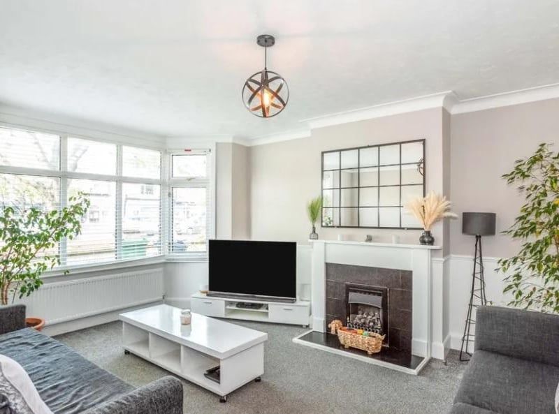 This three bed terraced house in Copnor Road, Portsmouth is on the market for £350,000. Look inside the living room.
