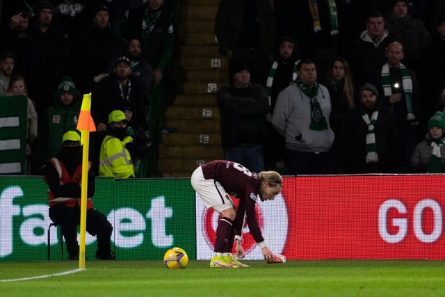Hearts star Barrie McKay was struck by bottles and cups during the Premiership clash with Celtic. The former Rangers winger was the target at corners and had to delay taking them to remove debris and appeal to referee Bobby Madden. (Various)