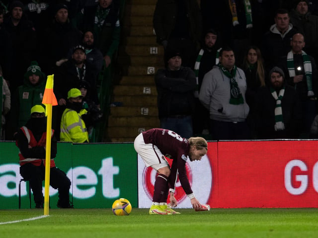 Hearts star Barrie McKay was struck by bottles and cups during the Premiership clash with Celtic. The former Rangers winger was the target at corners and had to delay taking them to remove debris and appeal to referee Bobby Madden. (Various)