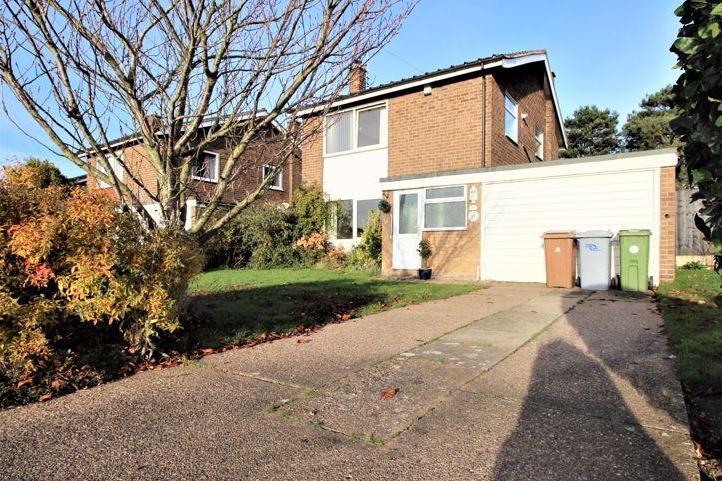 The £260,000-plus family home on Kingston Drive, Ollerton. A concrete driveway, with room for parking, leads to an integral garage. There is also gated access to the side of the property.