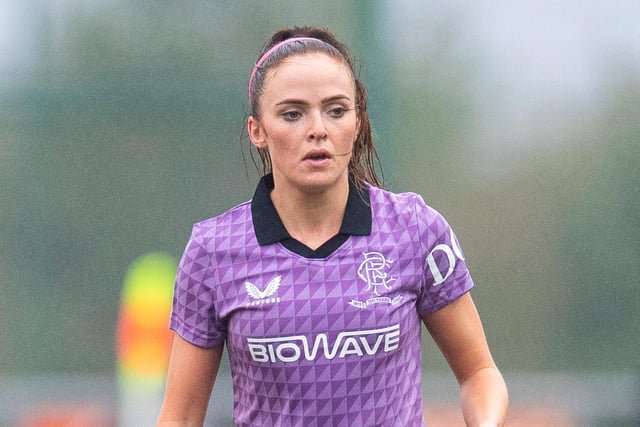 Powerful midfielder Kirsten Reilly has one of the best passing ranges in the league and has proven to be one of the first names on Gers boss Malky Thomson's team sheet since her move from Hibs prior to the pandemic.
