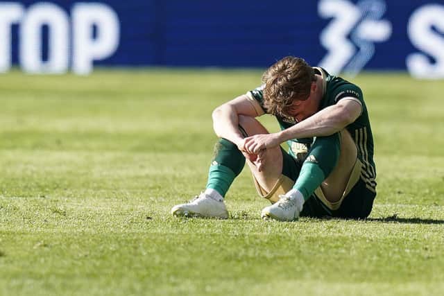 Ben Osborn of Sheffield United looks on dejected at the final whistle at Leeds: Andrew Yates/Sportimage