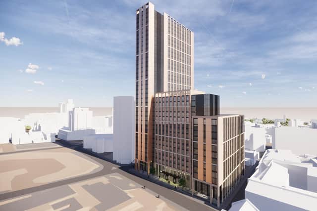 Foundations are being dug for what will be Code Sheffield: three blocks of 12, 17 and 38 storeys costing £100m.