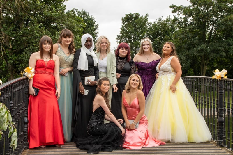 The Askern Lake bridge was decorated with flowers for prom photos.