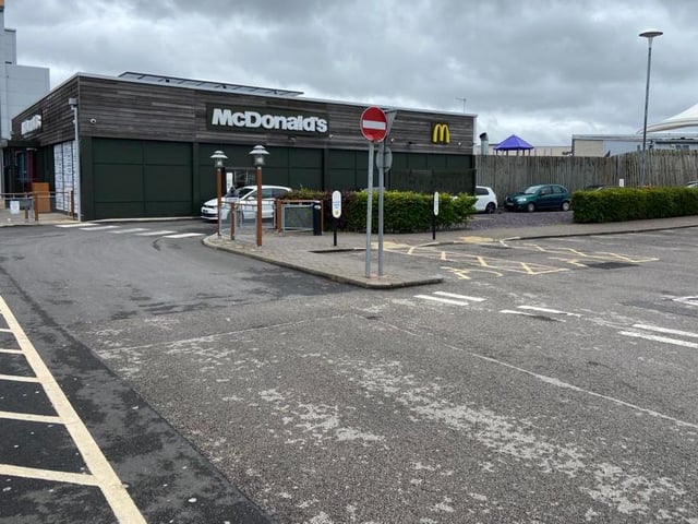 Pulling up to the window at Dalton Park McDonald's.