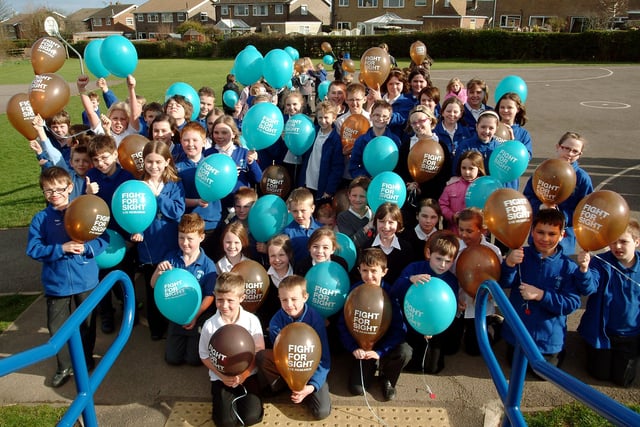 Woodsetts School held a balloon release as part of their week long fundraiser for Fight For Sight in 2009
