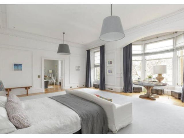 The large master suite boasts a custom-designed dressing room, an en suite bathroom with 'His & Hers' baths along with a separate steam shower room. There are seven further bedrooms in total, five of which also benefit from en suites.