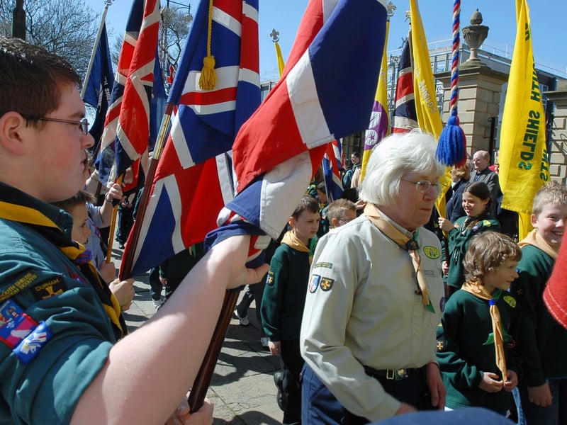 Scouts from South Tyneside marked St George's Day with their annual parade and service at St Hilda's Church 16 years ago.