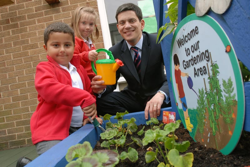 MP David Miliband joined pupils at Monkton Infants School for the opening of their new school garden in 2008. Were you there?
