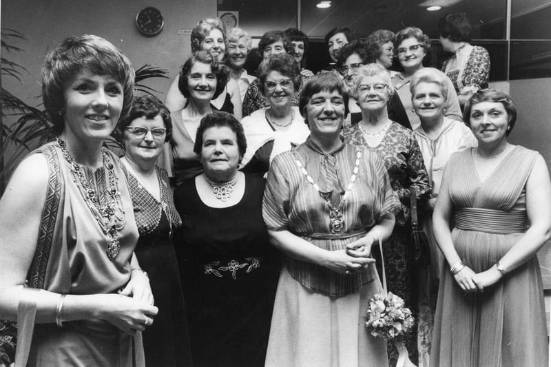 Pat Robinson, Mayoress of South Tyneside and her Charities Committee helpers, pictured at the Charities Ball held at South Shields Marine and Technical College. Remember this from 1977?