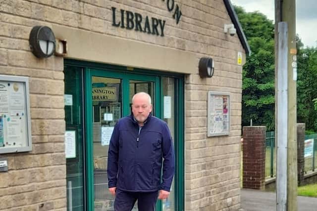Councillor Richard Williams outside Stanington Library in Sheffield