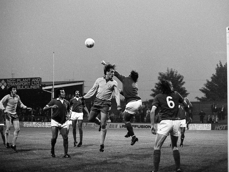 Stags v Rochdale under the floodlights.