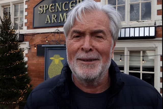 Cawthorne has been named among the poshest places to live in UK – and the poshest in South Yorkshire. PIctured is Chris Harrison, outside the Spencer Arms pub