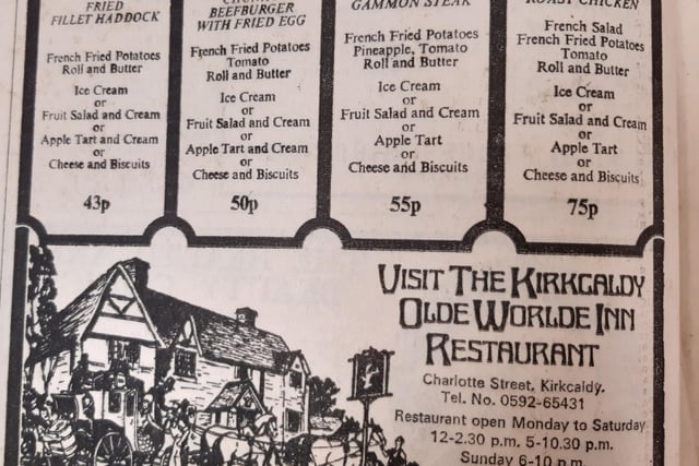 Just 50p for a chunky beefburger with fried egg - one of the foodie delights offered by the Old Worlde Inn restaurant, which used to be based in Charlotte Street.