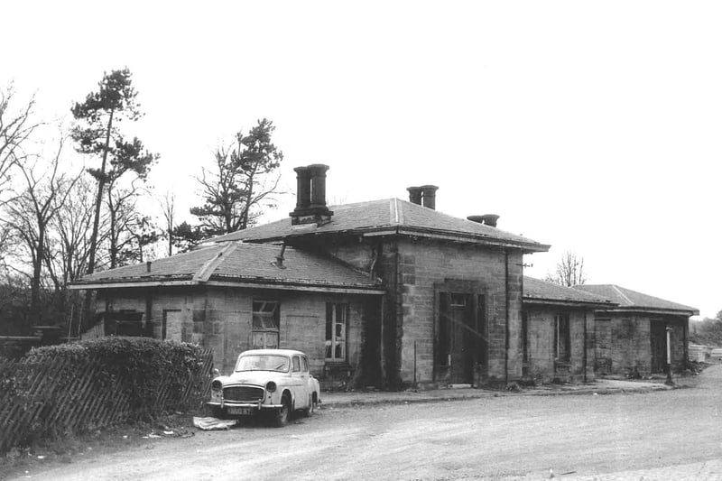 The station in 1971, shortly after closure.