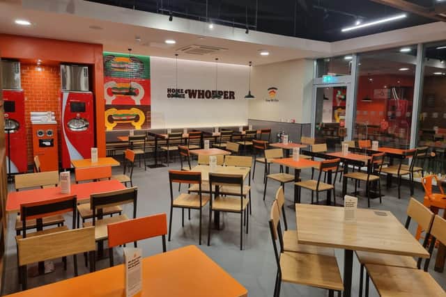 Inside the Burger King at Parkgate in Rotherham