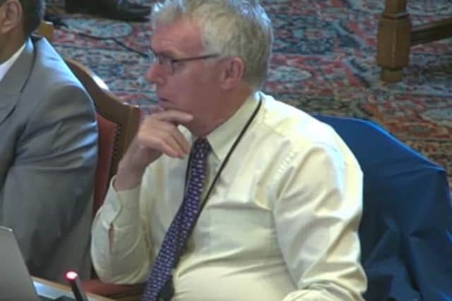 Cllr Mike Levery, deputy chair of Sheffield City Council's finance and performance policy committee. Picture: Sheffield Council webcast