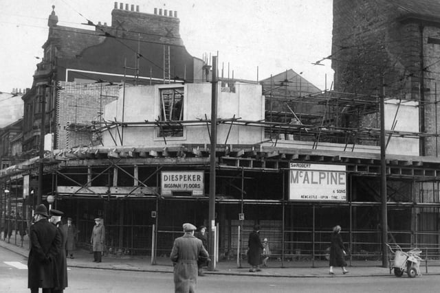 Building work in King Street in a scene that takes us back to 1953.