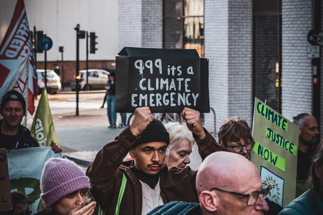 Hundreds of protesters joined the March for Climate Justice demonstration in Sheffield city centre on Saturday, November 12. Photo: @mind.of.adam via Instagram