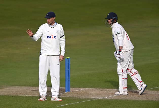 Joe Root in action for Yorkshire against brother Billy, of Glamorgan (Photo by Stu Forster/Getty Images)