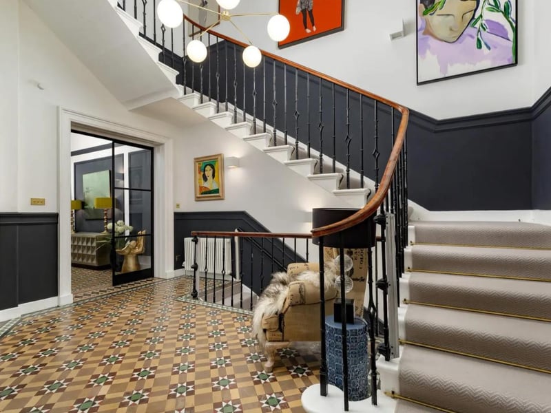 This incredible six bed Edinburgh terraced house is spread over five floors - connected by a lift - and offers a gym, cinema room and a home spa. It's on the market for offers over £3,750,000.