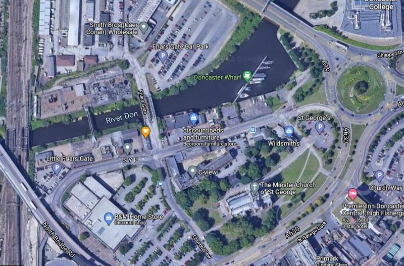 The market and the town centre in more recent times with the car park gone. Picture: Google