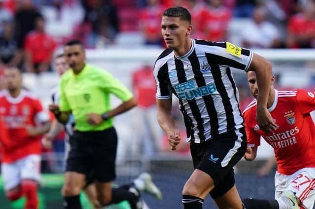 Newcastle United's Sven Botman playing against Benfica.