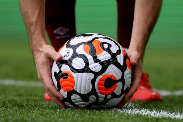 Premier League match ball. (Photo by George Wood/Getty Images)