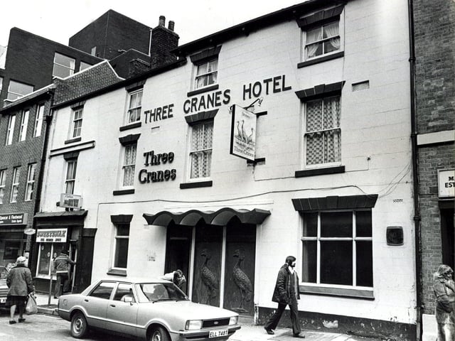The former Three Cranes public house, on Queen Street, pictured in January 1980.