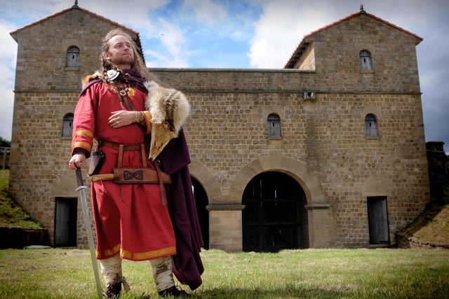The King of Deira, part of Northumberland, is largely believed to have been born in South Shields in 651. Our picture shows an actor portraying him at the town's Arbeia Roman Fort.