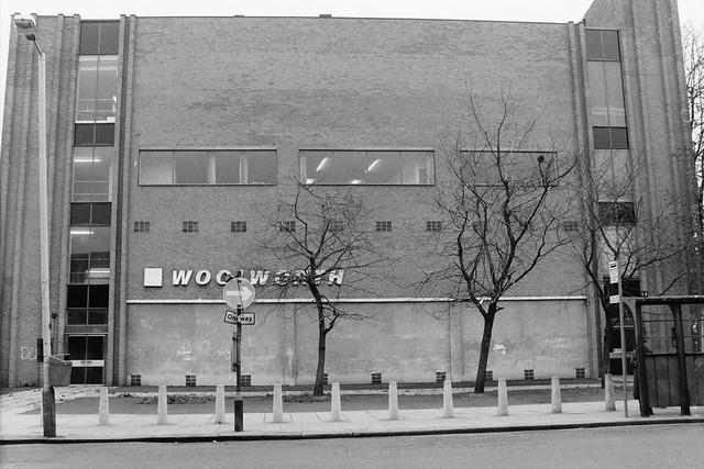 Rear of Woolworths, Church Way, in March 1989.