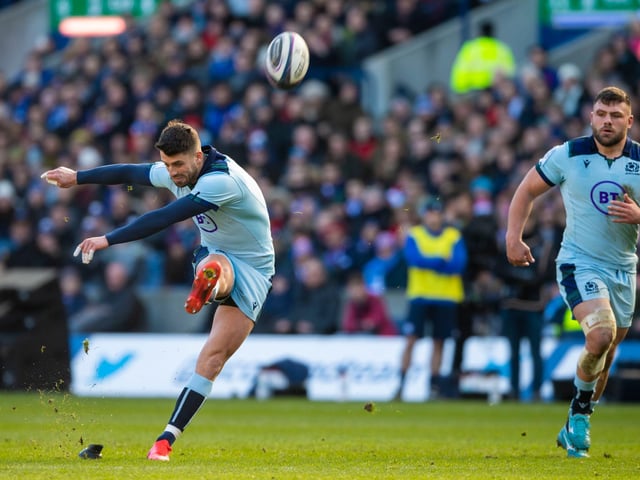 A couple of nerveless early penalties in windy conditions gave Scotland an early advantage and also put in a couple of big defensive hits when required.
