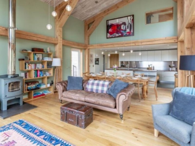 If the weather doesn't behave itself you can always curl up on the sofas in front of the wood burning stove.