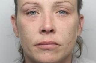 Pictured is Megan Bramhall, aged 33, of Calladine Way, at Swinton, near Rotherham, who was sentenced at Sheffield Crown Court to 30 months of custody after she admitted committing arson being reckless as to whether anyone would be endangered.