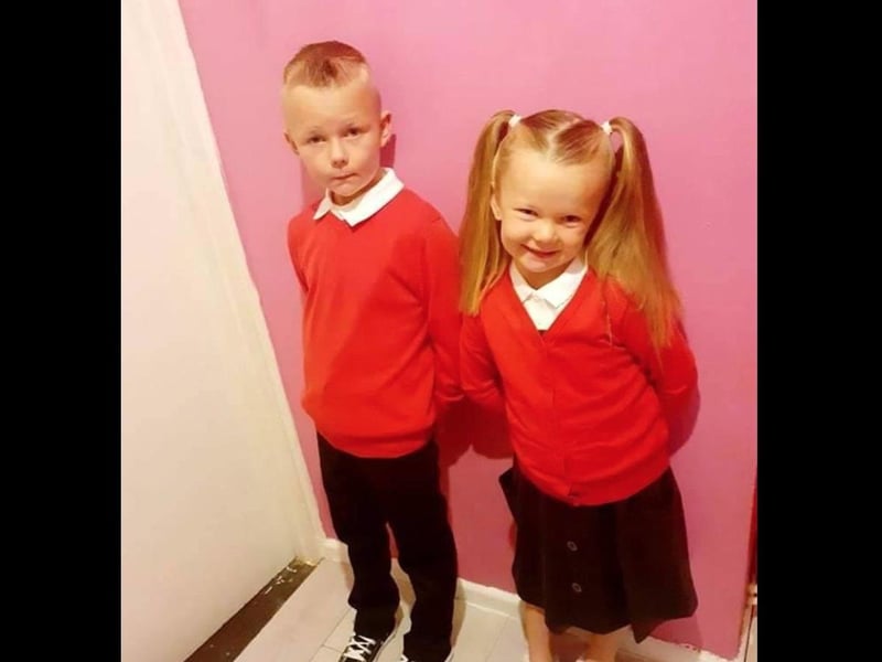 Parents from across the Portsmouth area shared photos as their children returned to school after the summer holiday on Thursday, September 2, 2021. Pictured is Tyler, aged seven, and Indie-Rose, aged five.