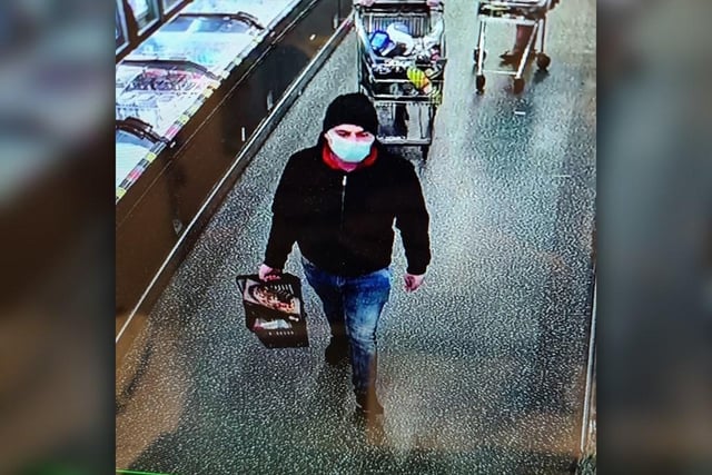 Officers want to speak to this man in connection with two purse thefts in Shirebrook.
Both thefts took place at Aldi on Carter Lane - victims on both occasions were women aged in their 70s and who were shopping at the time.
On February 16 a purse containing cash was taken from a trolley.
While on February 1 - sometime between 9.25am and 9.40am - a purse was taken from a handbag that had been hanging on the front of a mobility scooter.
The purse contained bank cards which were then used at other places.