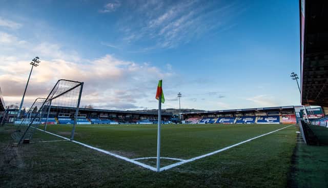 DINGWALL, SCOTLAND - FEBERUARY 21: A General View of The Global Energy Stadium before a Scottish Premiership match between Ross County and Celtic at The Global Energy Stadium on February 21, 2021, in Dingwall, Scotland (Photo by Ross Parker / SNS Group)