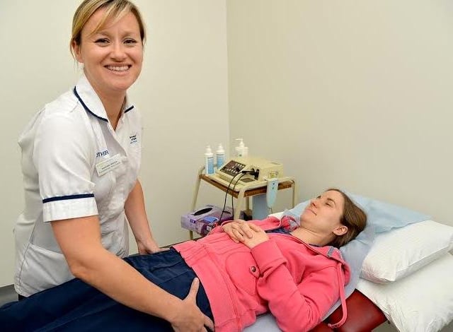 Samantha Musson Treating a patient at King’s Mill Hospital in 2015.