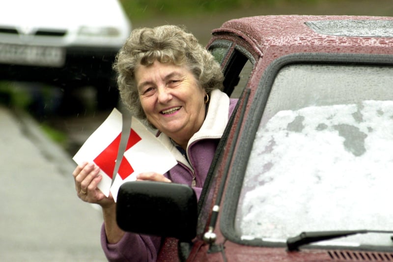 Iris Neale of Chapeltown, who had just passed her driving test in April 2000