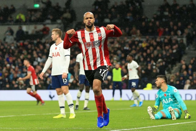 In the worst of them all, David McGoldrick looked to have equalised against Tottenhan at the New Tottenhm Hotspur Stadium, only for his goal to be ruled out because John Lundstram's tow was offside in the build-up. (Photo by Stephen Pond/Getty Images)