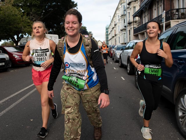 Action from the Great South Run. (201019-275)