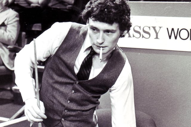 World Snooker - Jimmy White lights up during his game at the Crucible, May 14, 1982