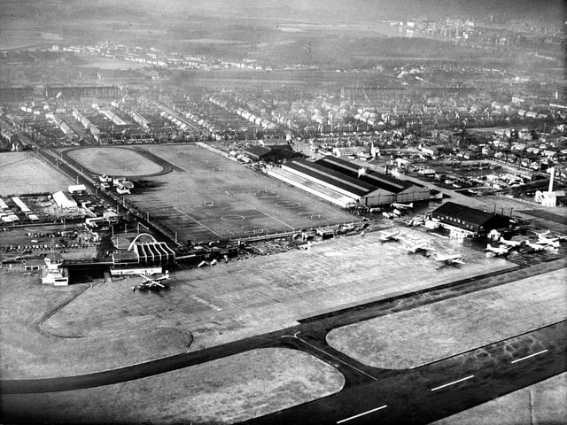 Aerial view of Renfrew airport