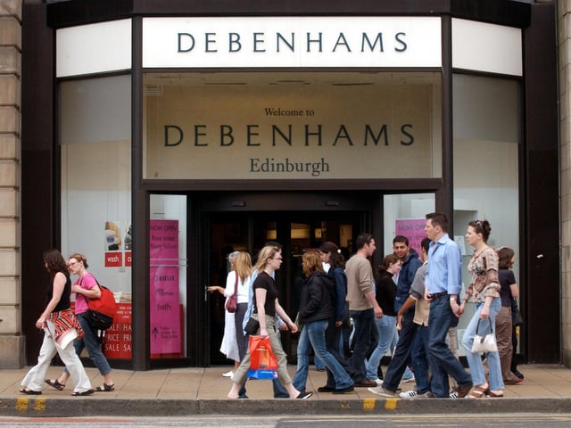 Debenhams store in Edinburgh's Princes Street. It was announced today that Boohoo wil take over the Debenhams name - but not the stores or the staff.