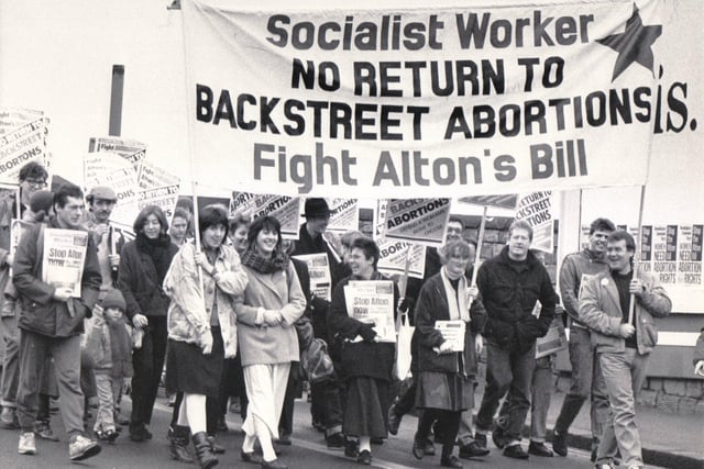 Alton's Abortion Bill demonstration in Sheffield - 18th January 1988
