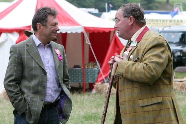 Chatsworth country Fair 2007 alan Titchmarsh with Carl Cox, regional director british Association for shooting and conservation.