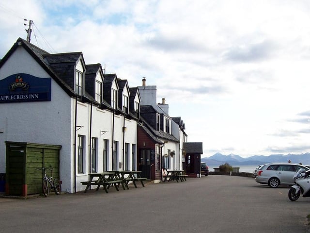 A) The Old Forge pub, Knoydart
B) The Glenuig Inn, near Mallaig
C) The Stein Inn, Isle of Skye
D) The Applecross Inn, Applecross (pictured)