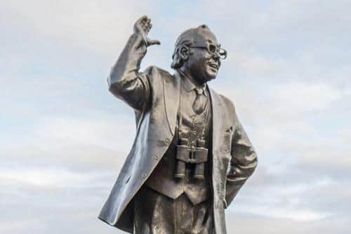 The Eric Morecambe statue in Morecambe. A maquette made by the statue's sculptor Graham Ibbeson has sold for £6,000 at auction. Photo by Max Ibbeson. 