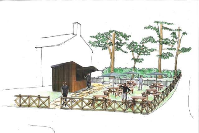 Image of the new beer garden beside the Waggon & Horses in Millhouses.
