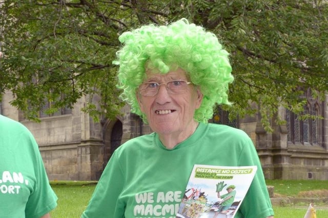 Star readers have voted John Burkhill as the greatest Sheffielder of all time. John lost his wife to cancer a year after the sudden death of their daughter, and the 85 year old has since gone on to raise £1million for McMillan Cancer Care, pushing a pram around Sheffield, wearing a green wig in their memory John received 24.7 per cent of your votes. Picture: Marisa Cashill.